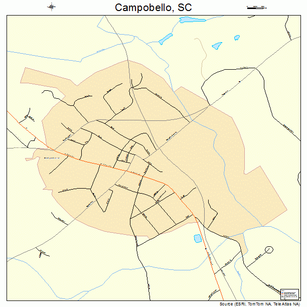 Campobello, SC street map