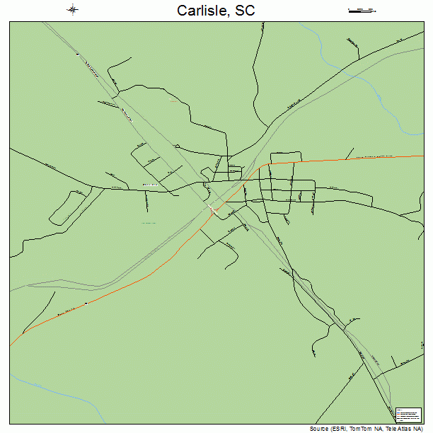 Carlisle, SC street map