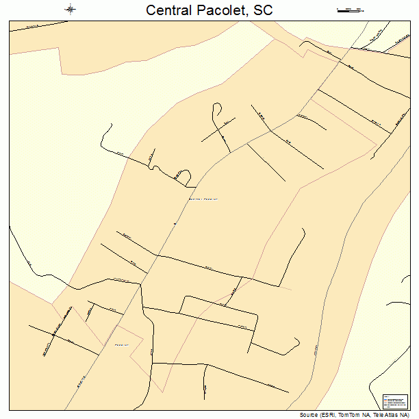Central Pacolet, SC street map