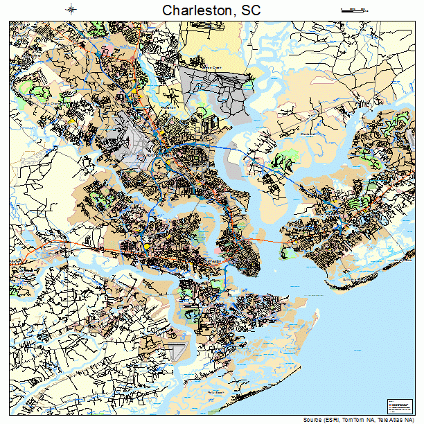 Charleston, SC street map