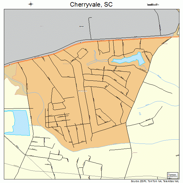 Cherryvale, SC street map