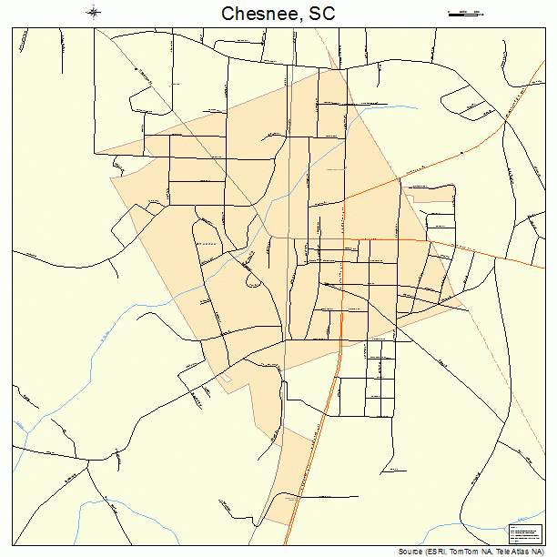 Chesnee, SC street map