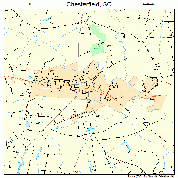 Chesterfield, SC street map