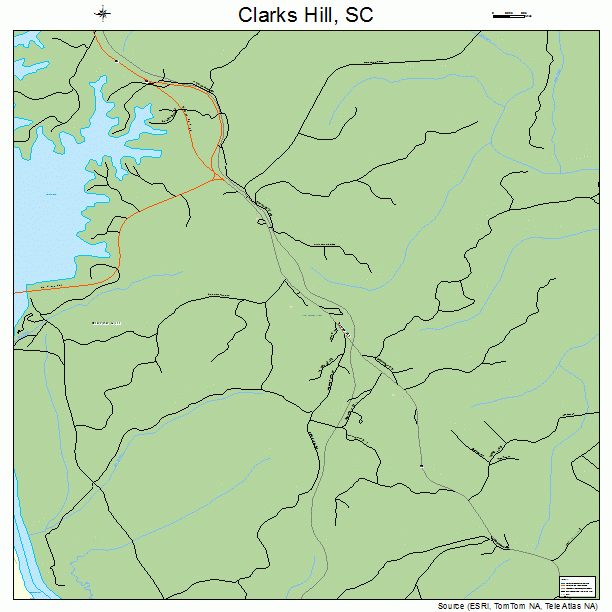 Clarks Hill, SC street map