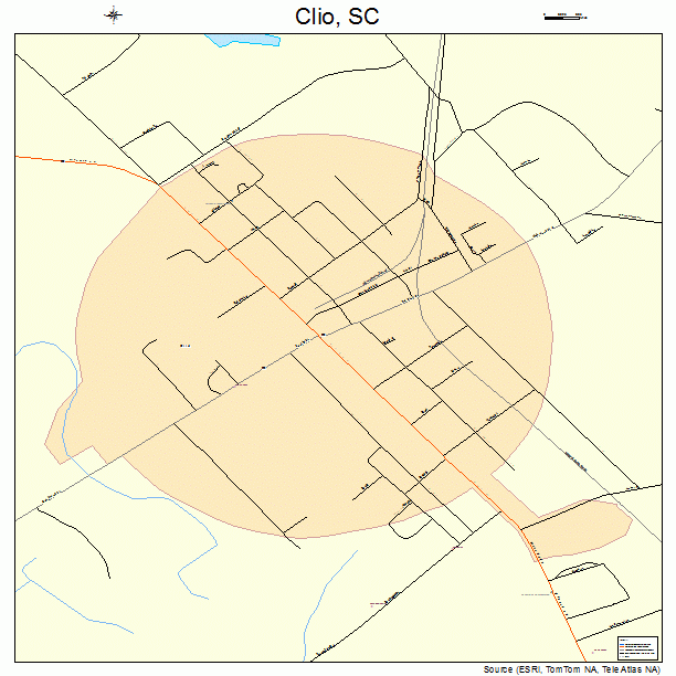 Clio, SC street map