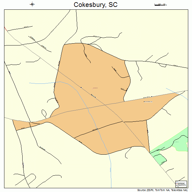 Cokesbury, SC street map