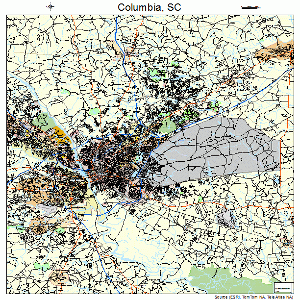 Columbia, SC street map