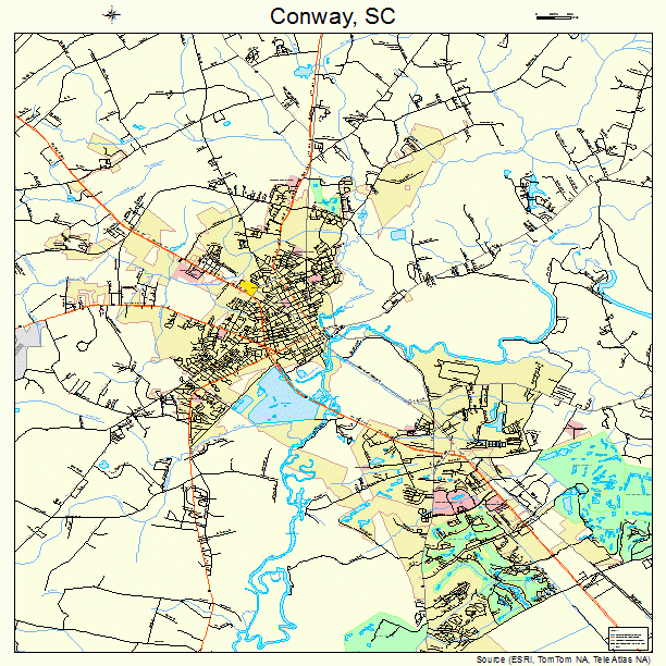 Conway South Carolina Street Map 4516405