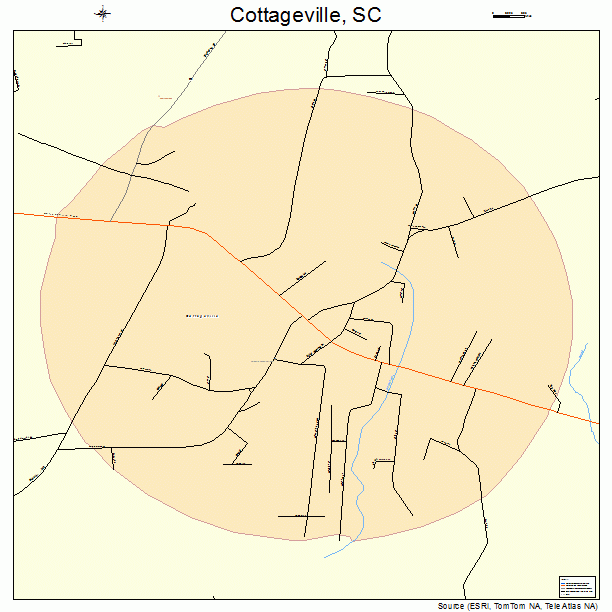 Cottageville, SC street map