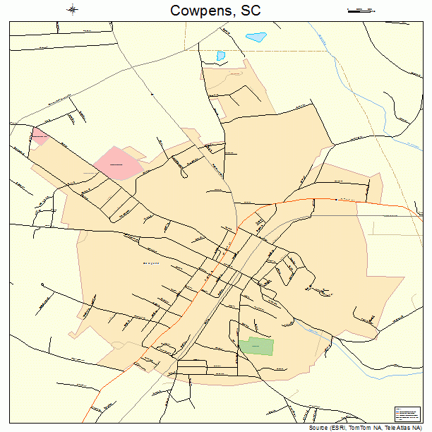 Cowpens, SC street map