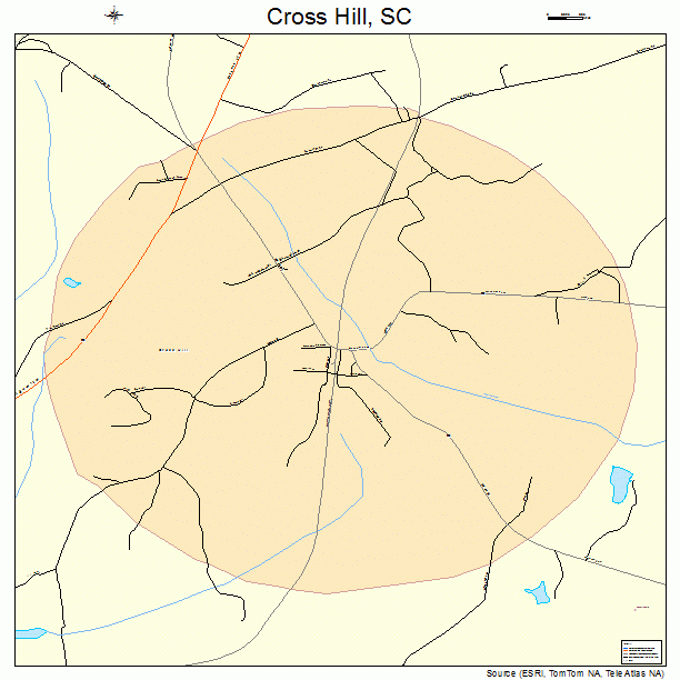 Cross Hill, SC street map