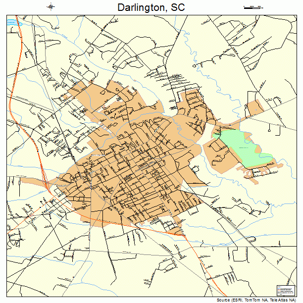 Darlington, SC street map