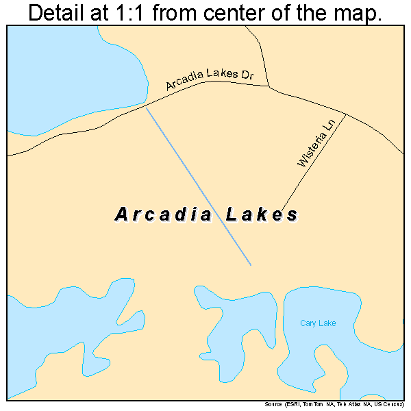 Arcadia Lakes, South Carolina road map detail
