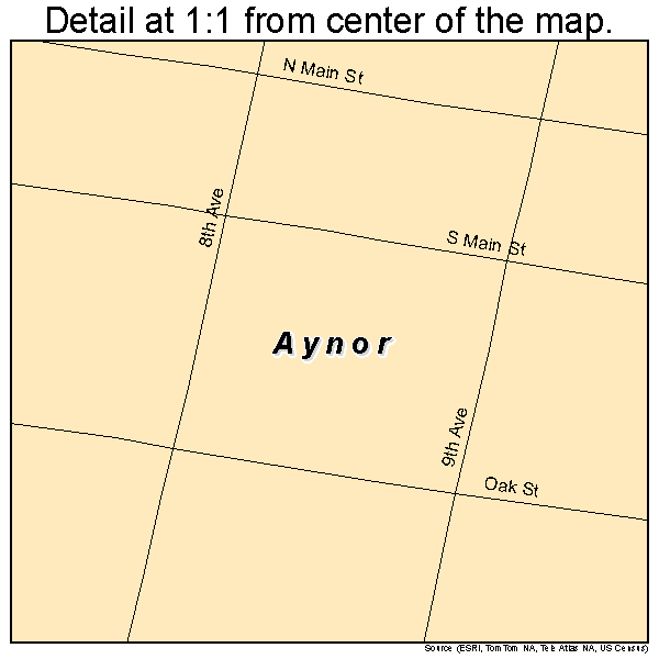 Aynor, South Carolina road map detail