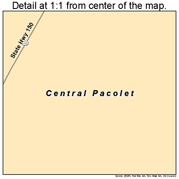 Central Pacolet, South Carolina road map detail