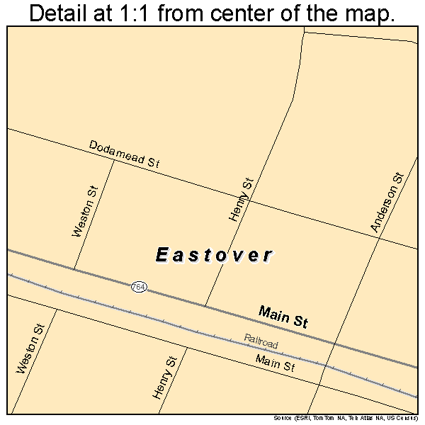 Eastover, South Carolina road map detail
