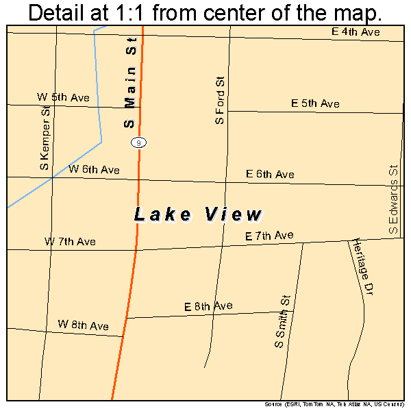 Lake View, South Carolina road map detail