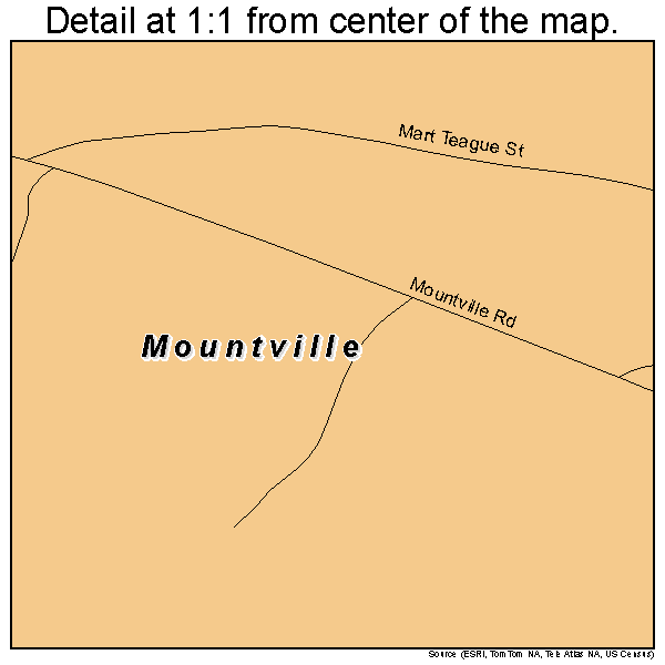 Mountville, South Carolina road map detail