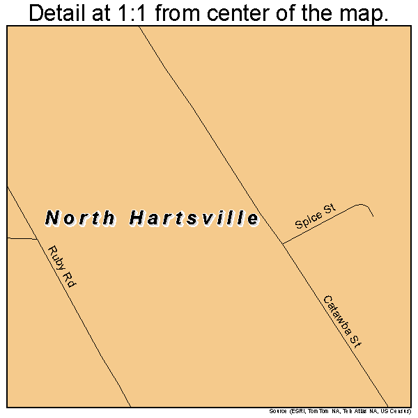 North Hartsville, South Carolina road map detail