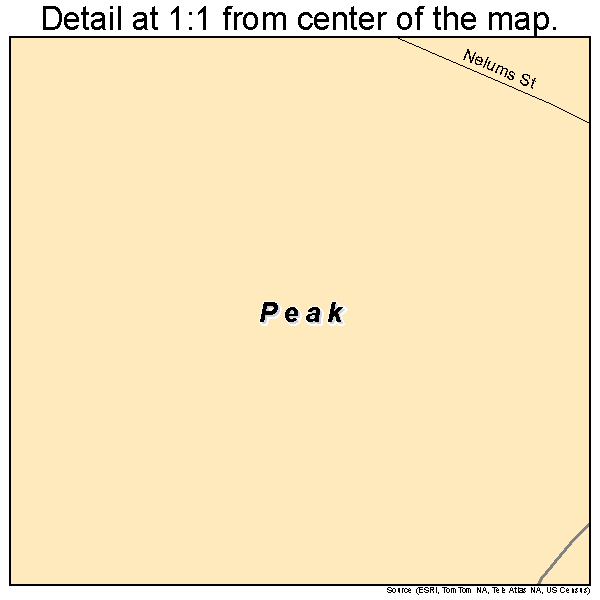 Peak, South Carolina road map detail