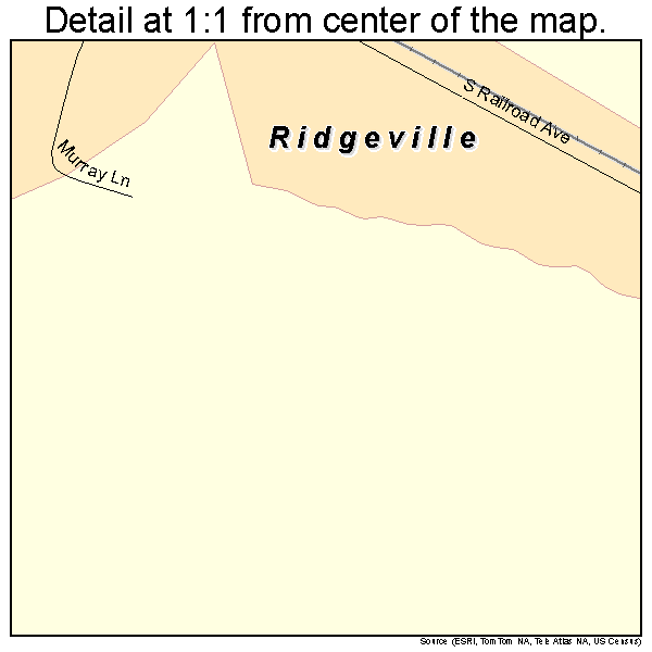 Ridgeville, South Carolina road map detail