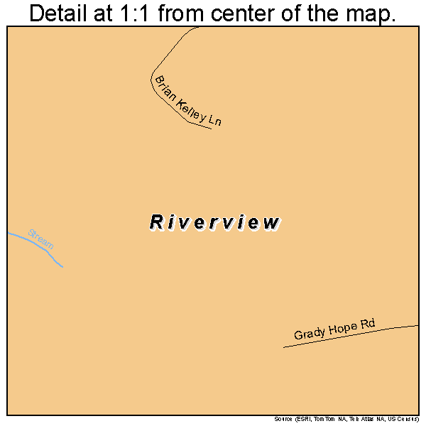 Riverview, South Carolina road map detail