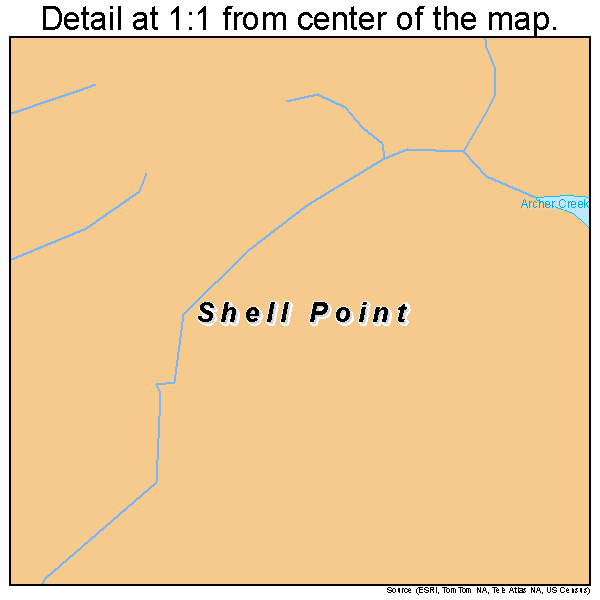 Shell Point, South Carolina road map detail