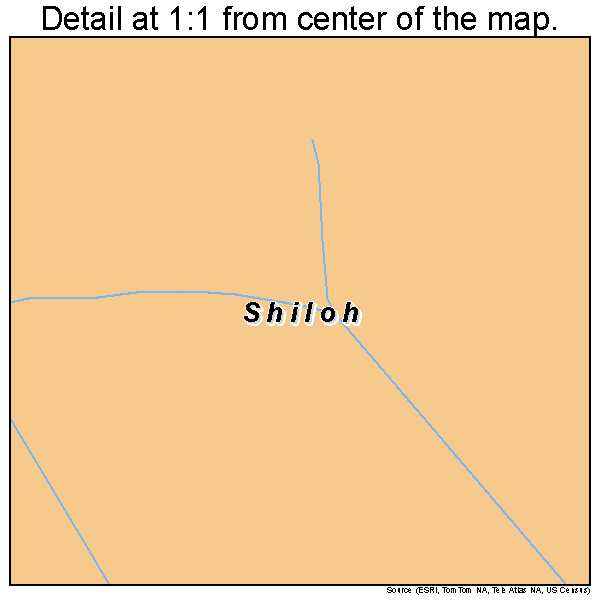 Shiloh, South Carolina road map detail