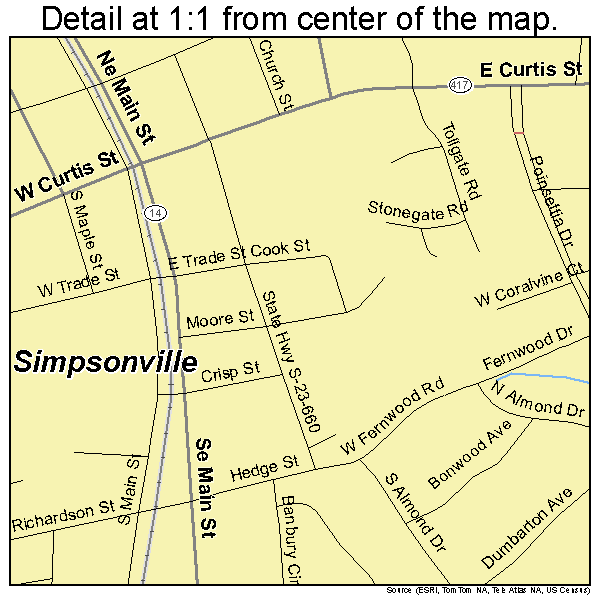 Zoning Map  Simpsonville South Carolina