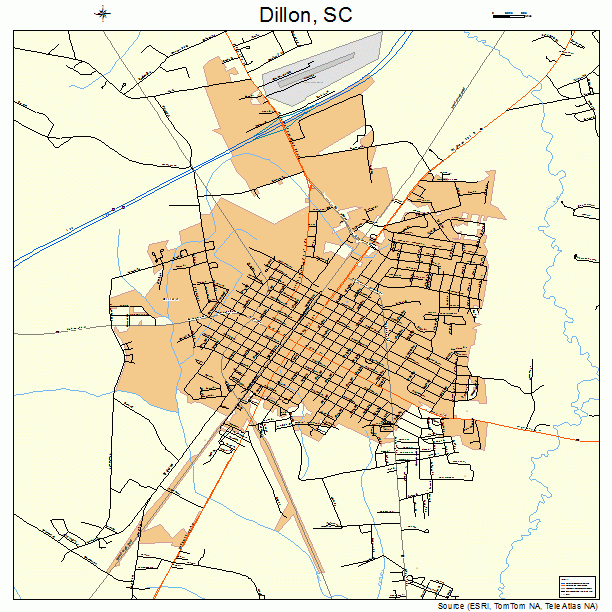 Dillon, SC street map