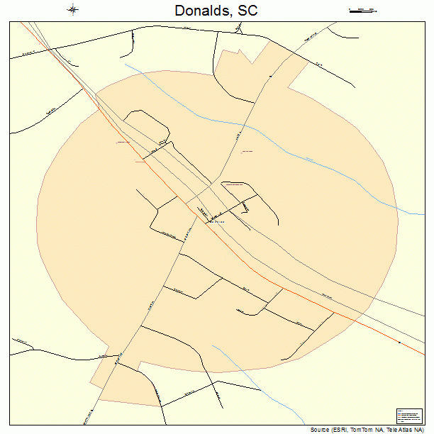 Donalds, SC street map