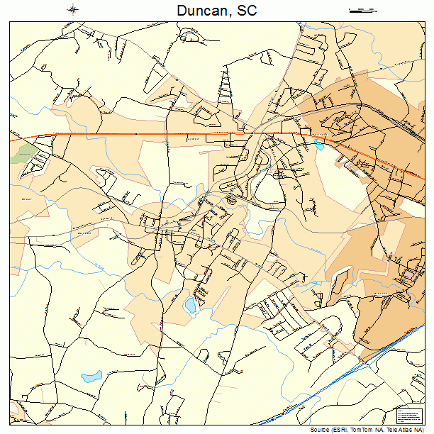 Duncan, SC street map