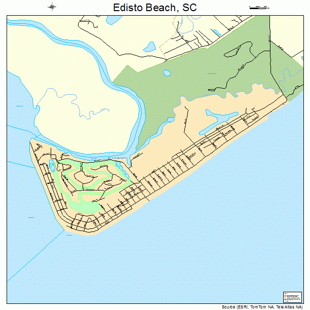 Edisto Beach South Carolina Street Map 4523020