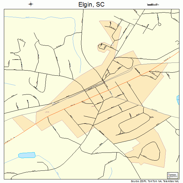 Elgin, SC street map
