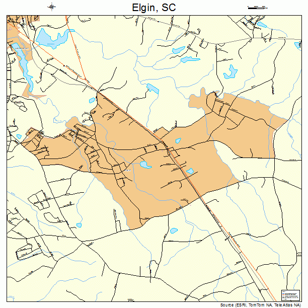 Elgin, SC street map