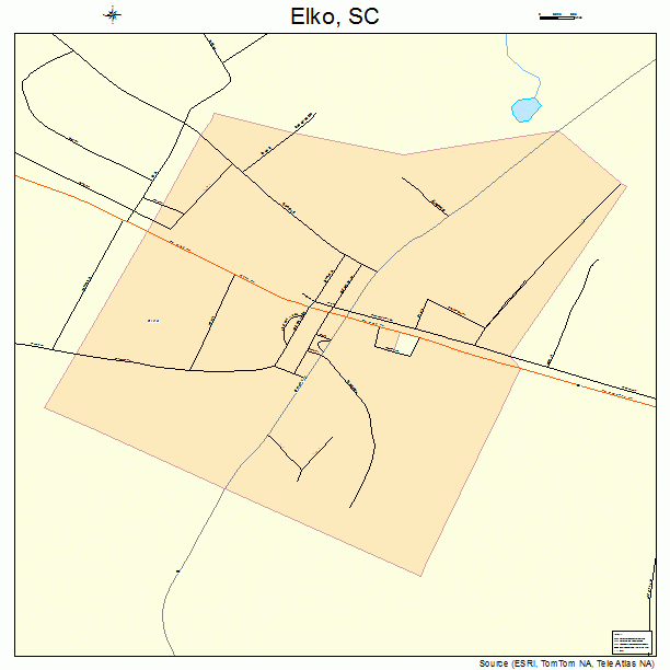 Elko, SC street map