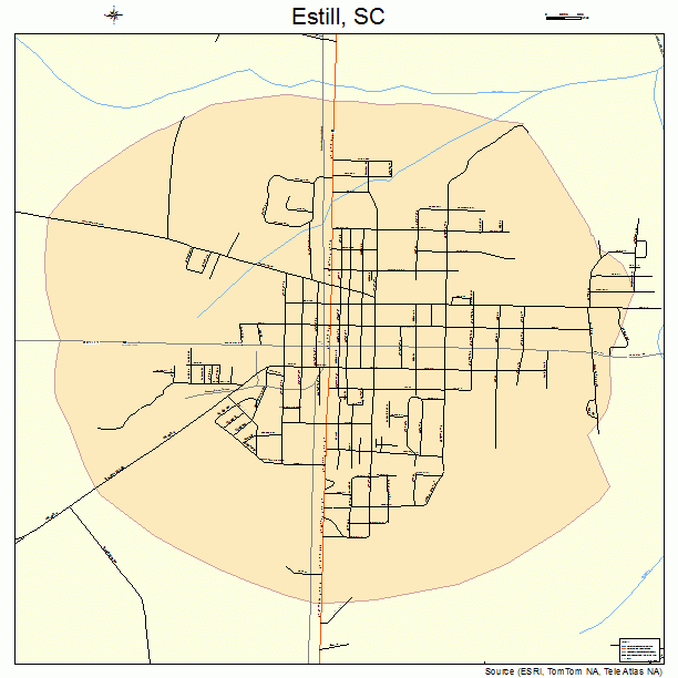 Estill, SC street map