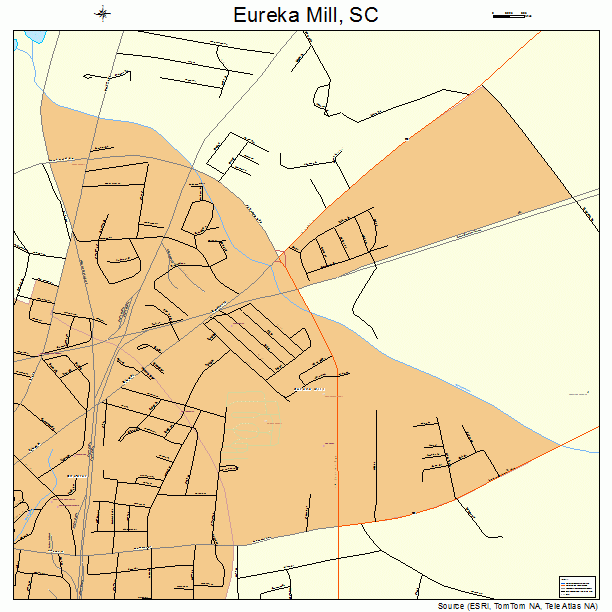Eureka Mill, SC street map