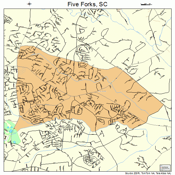 Five Forks, SC street map