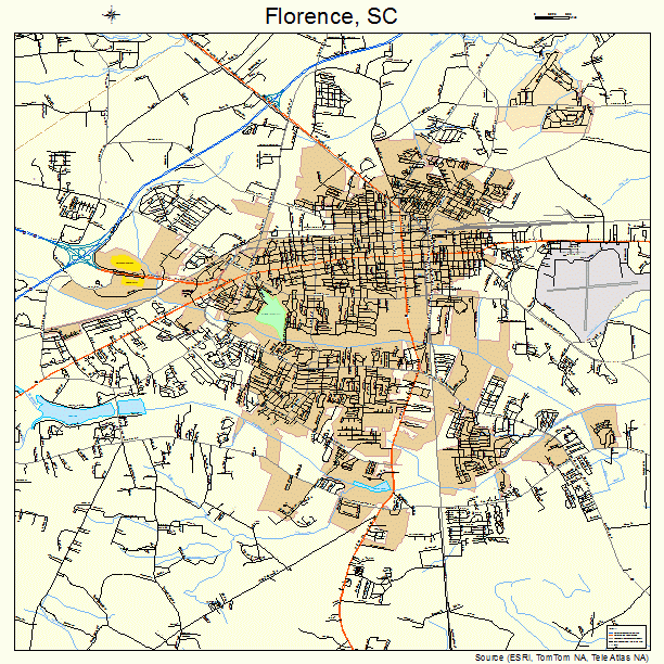 Florence, SC street map