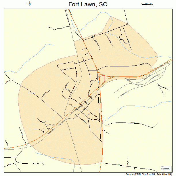 Fort Lawn, SC street map