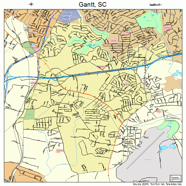 Gantt, SC street map
