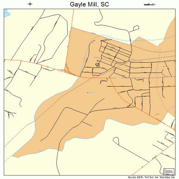 Gayle Mill, SC street map