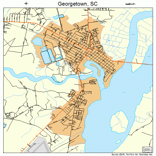 Georgetown, SC street map