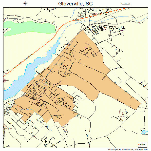 Gloverville, SC street map