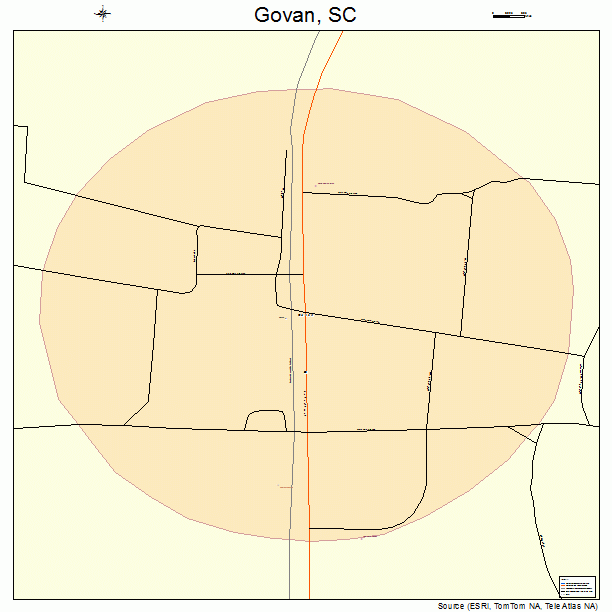 Govan, SC street map