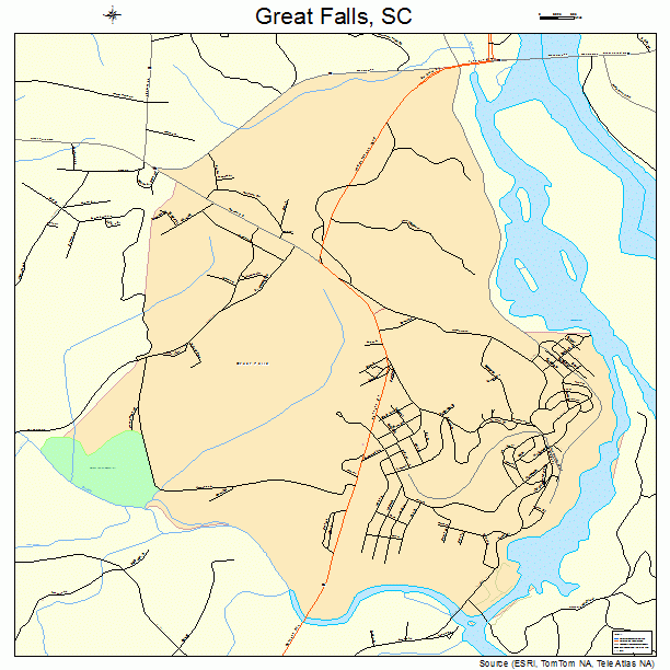 Great Falls, SC street map