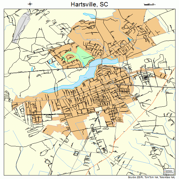 Hartsville, SC street map