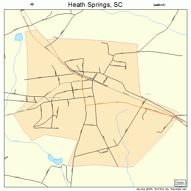 Heath Springs, SC street map