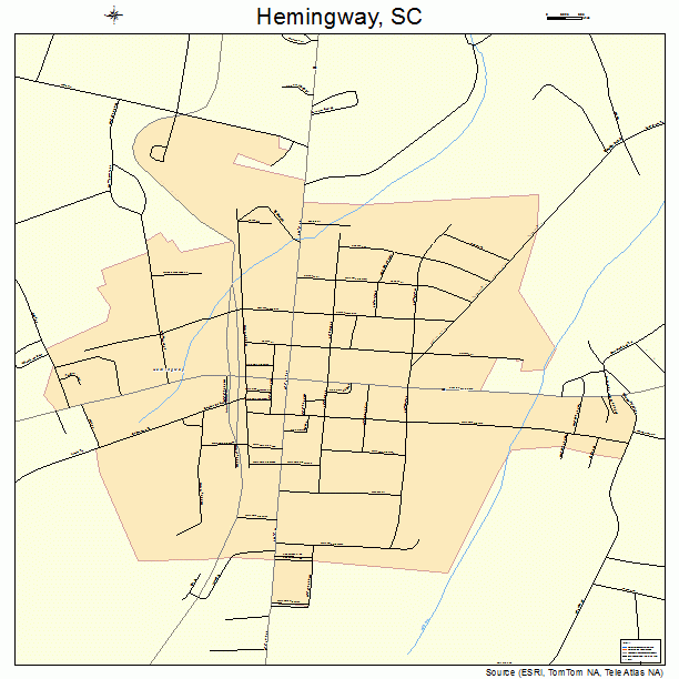 Hemingway, SC street map